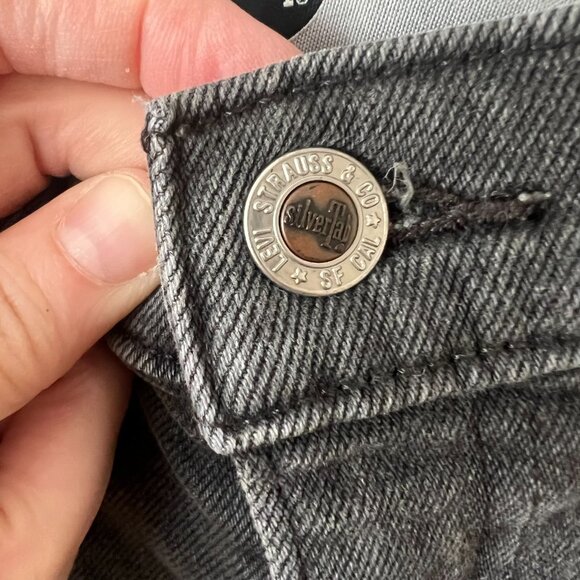 Levi's Silvertab High Waisted Mom Jeans Gray Women's Size 27 - Picture 4 of 12